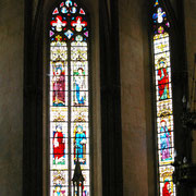 Les vitraux du choeur gothique (XVe siècle) - Collégiale d'Eymoutiers