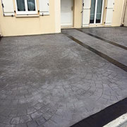 Béton imprimé allée