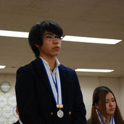 川口工業高校　小日向喬さん（自転車競技トラックの部4km速度競争第２位）