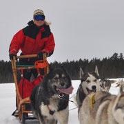 Gast mit eigenem Hundegespann