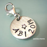 Abi-Charm + Jahrgang (Sterlingsilber) mit Gravur