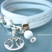 Wickellederarmband mit Wunschtext 