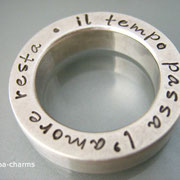 Massiver, schwerer Statement-Ring aus 925er Silber mit Beschriftung nach Wunsch!