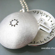 Medaillon aus 925 Silber mit Kreuz zur Firmung oder Kommunion - mit Gravur 
