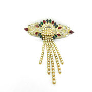 Huge Made in England signed Brooch w/long tassel of pearls and a myriad of crystals Art Nouveau inspired- unique piece-art.824/5 - SOLD OUT