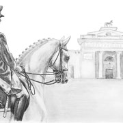 Calino mit Blick auf das Redefiner Portal, Bleistift (ZU VERKAUFEN/ FOR SALE)