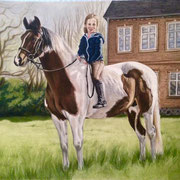 Mädchen mit Pony, Pastell (Auftragsarbeit)