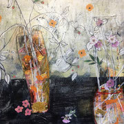 Flowers, Mixed Media on paper