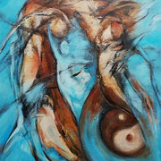 Farbenmagie - Yin Yang 80x60cm