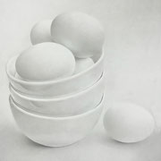 Eggs and Bowls, Graphite on Paper, 8"x 10". Original available.