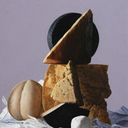 Cheese!, oil on panel, 14”x 12”. Original available.