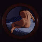 Retrospect, oil on circular canvas, ‚Ø10".