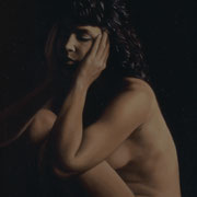 Pensive, Oil on Board, 5"x 7"