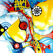 Homenaje a Wolf Vostell - Acrílico sobre lienzo 50 x 50 cm