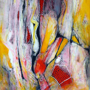 Rotura y ... Punto y Aparte - Mixta sobre lienzo 73 x 54 cm
