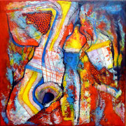 La Duda - Mixta sobre lienzo 40 x 40 cm
