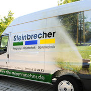 Fahrzeugbeklebung/Fahrzeugbeschriftung, Sprinter/Lieferwagen, Fa. Steinbrecher, Würzburg