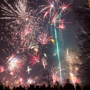 Flensburg, Hafenspitze  - Feuerwerk