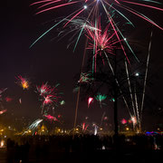 Flensburg, Hafenspitze - Feuerwerk