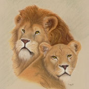 "The Queen and Her King"    Soft Pastel    Sold