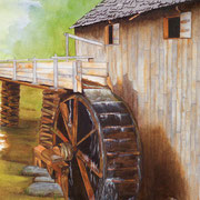 Cades Cove Mill   -   Watercolor  -  Available
