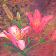 Daylilies    -   Pastel & Watercolor  -  Available
