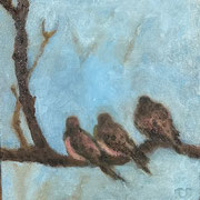 7061...8x8: oil on canvas: "three muses" w 25