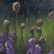 7030...8x8: oil on canvas: "thistle" f 24