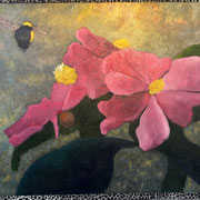 7026..44x48: oil on linen w/prints: "petrichor" f 24