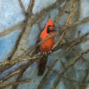 6555...8x8: oil on canvas: "cardinal" w 22