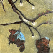 6902...8x8: oil on canvas: "2 leaves" w 24