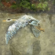 7227...8x8: oil on canvas: "blue heron" sp26
