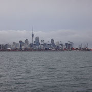 Blick auf Auckland von der Wasserseite aus... da ging es allen noch gut. 