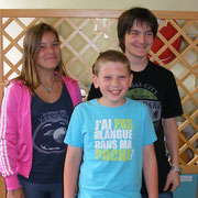 Podium individuel sections jeunes : Marie (3ème), Quentin (1er) et Lucas (2ème)