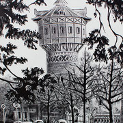 De oude watertoren, Leeuwarden (Schrans / Zuiderplein).