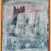 Der verlorene König, 70x60 cm, Mischtechnik auf Leinwand, 2025