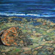 Gestrandet, Acryl auf Leinwand, 80 cm x 60 cm, 2022