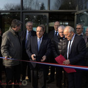 De gauche à droite : Jean-Jacques Ronzié, Président du Conseil d'Administration de la Caisse d'Allocations Familiales...