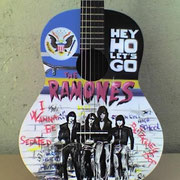 "Ramones" ,airbrush and handpaint on classical guitar