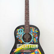 "Led Zeppelin guitar", aerografia su acustica J45, 2019