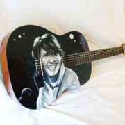 "De andrè" airbrush and handpaint on classical guitar 