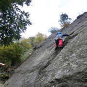 Mittwochsklettern in der Herbstpause an den Sonnenplatten im Steinicht