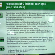 Regelungen NSG Steinicht für Thüringen und Sachsen