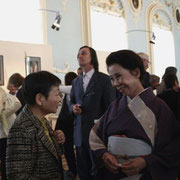 生け花と仏画のコラボレーション会場