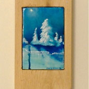 Moon Glow, 3” x 5” cedar board frame