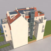 Visualisierung Dachgeschossausbau Wien