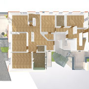 Visualisierung Dachgeschossausbau Wien