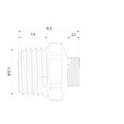 MACHINE ADAPTER G1/4" conical (0-AD-14-PT)