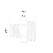 ADAPTATEUR MACHINE G1/8" Conique (1-AD-18-PT)