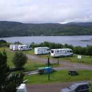 Shieldaig - Bivouac en terrasse face au Loch.